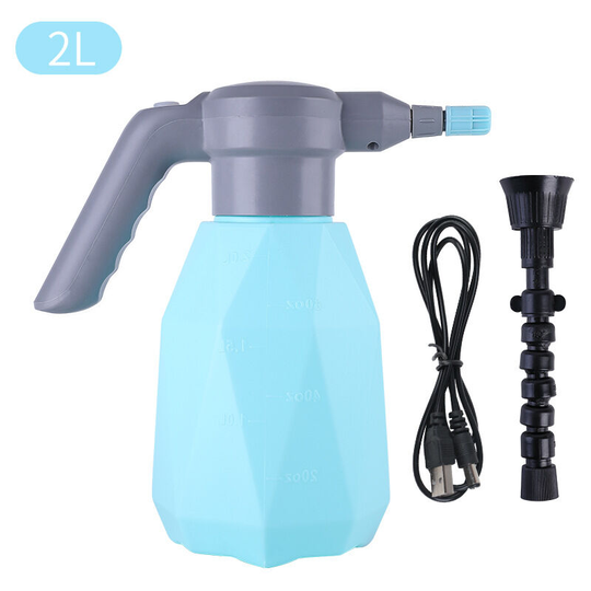 2L electric watering can, electric garden plant sprayer, automatic watering can with adjustable spout for indoor and outdoor garden watering