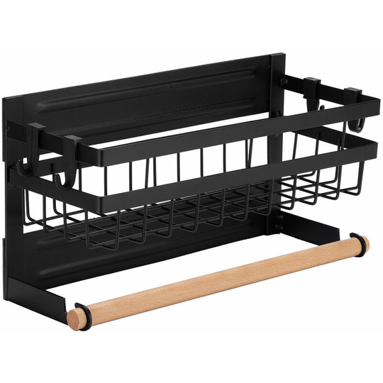 Blacksmith Iron Soft Magnetic Refrigerator Storage Basket Kitchen Refrigerator Side Hanging Seasoning Storage Rack