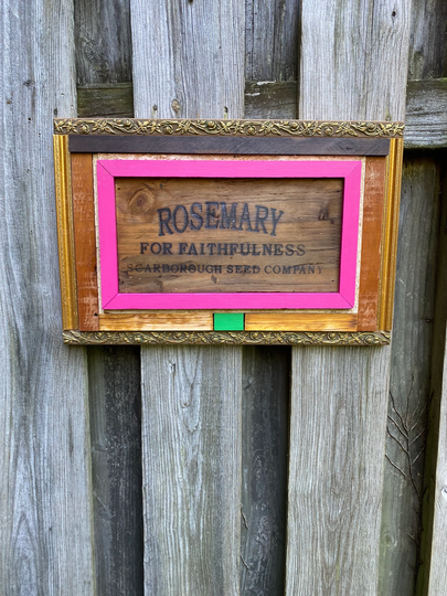 Rosemary For Faithfulness Wall Art, 3-D Recycled Materials Art