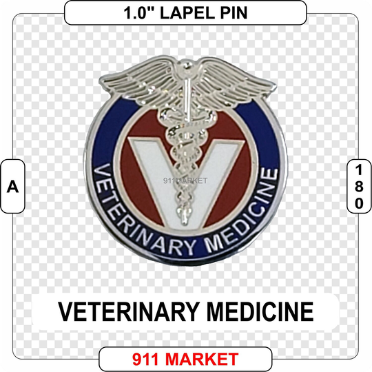 Veterinary Medicine Lapel Pin Vet Technologist Nurse Veterinarian Clinic Technician - A 180