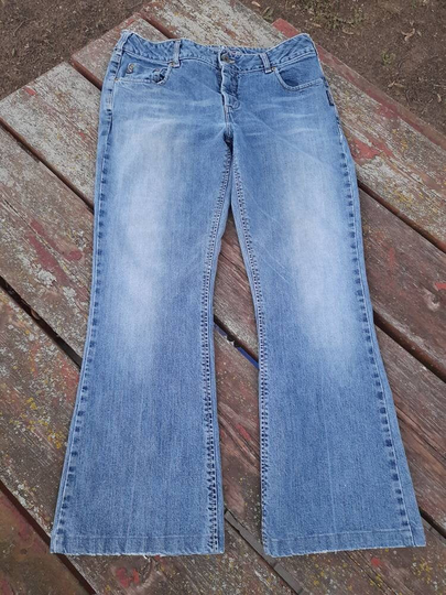 Women's Silver Boot Cut Jeans