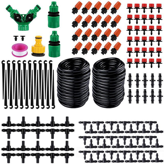 Mist Cooling Automatic Irrigation System Drip Irrigation System Garden Plant Automatic Watering Hose Kit, 40M Hose