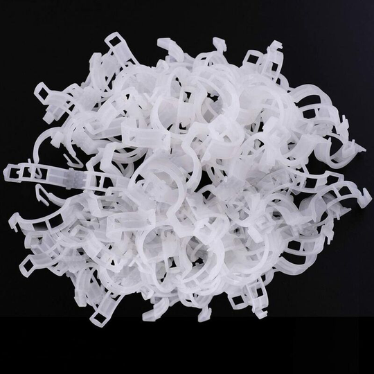 Soekavia - 100 Plant Support Garden, Vine Stem Vegetable Clips Plants grow upright and healthier - White