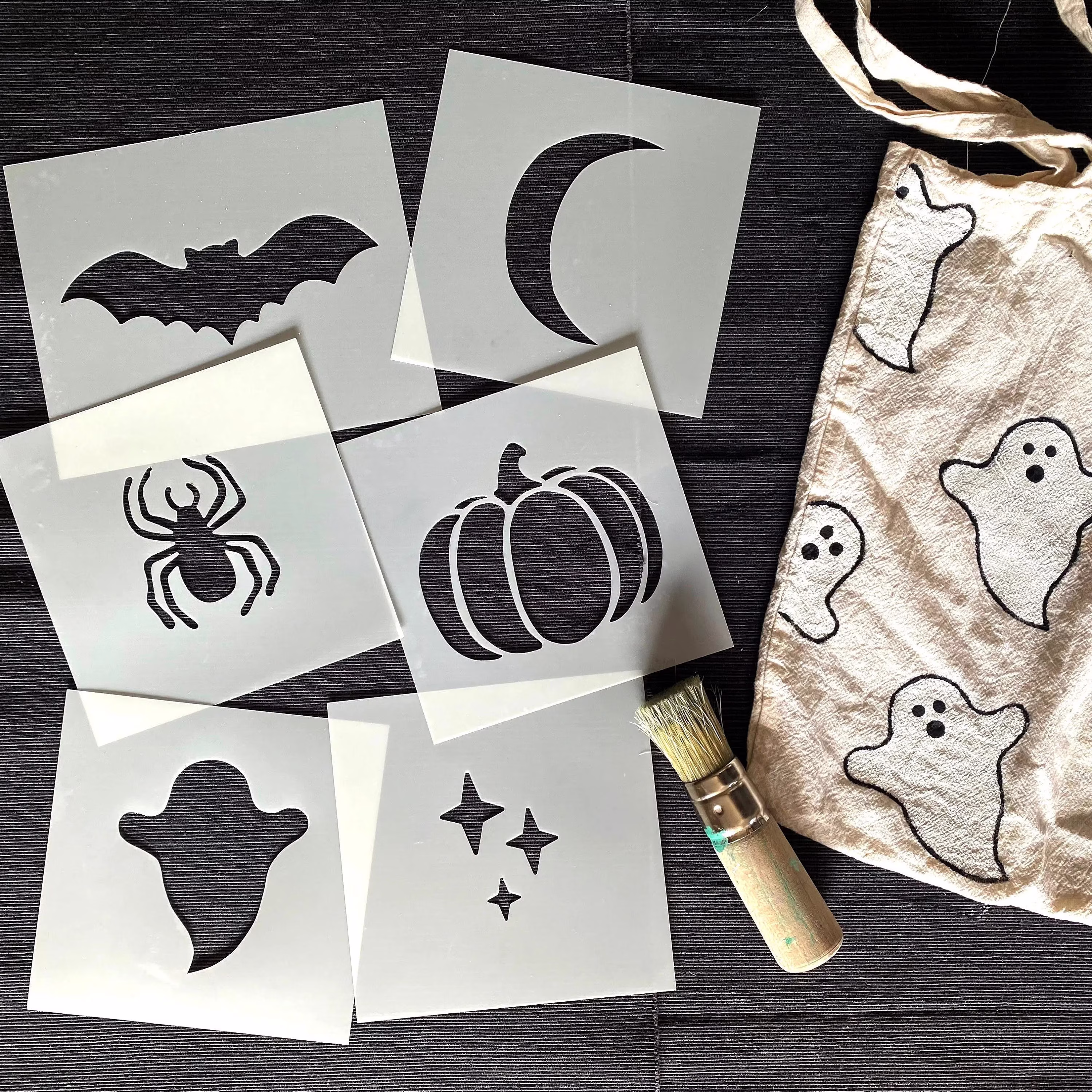 6Pk Halloween Stencil Set For Diy Seasonal Craft Home Dcor - Stencils Wood Signs Pumpkins Crafts By Dizzy Duck