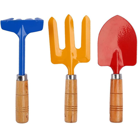 Gardening Tools, 3 Pieces Garden Tools, Gardening Tool Set, Stainless Steel Garden Tool Sets, for Farm, Garden Plants Indoor Outdoor