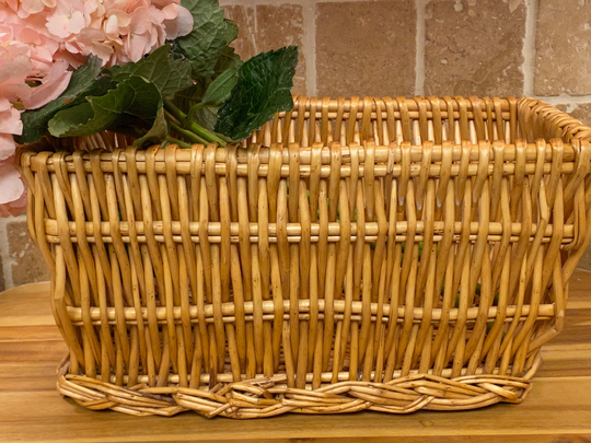 Vintage Handwoven French Wicker Egg, Herb, Farmer's Market Basket ~ Basket, Bin, Planter, Storage Container Farmhouse, Country, Bohemian