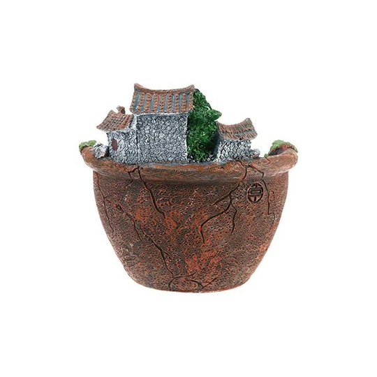 Fairy Tale Garden Flowerpot, Outdoor And Indoor Flowerpot, Unique Sweet House Design, Home Decor , Orange