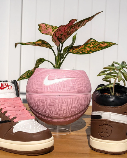 Pink Mini Nike Basketball Planter/Indoor Size