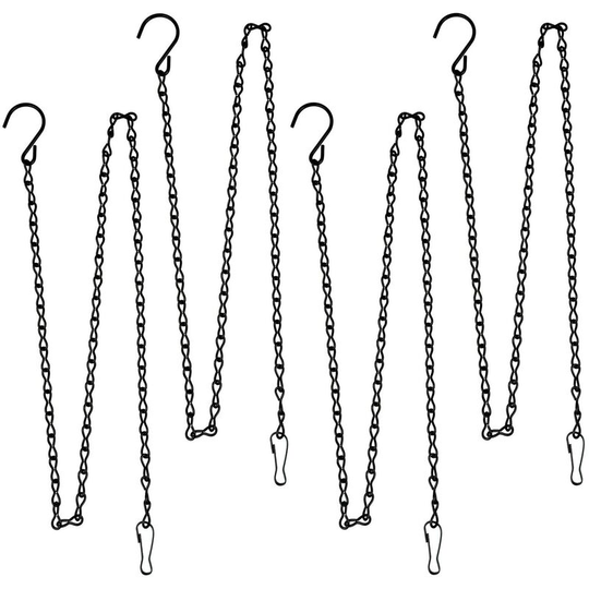 Lifcausal - 5-Pack 19.7' Hanging Chain Optional, Garden Plant Hanger for Bird Feeders, Billboards, Chalkboards, Plant Pots, Lanterns, Wind Chimes and