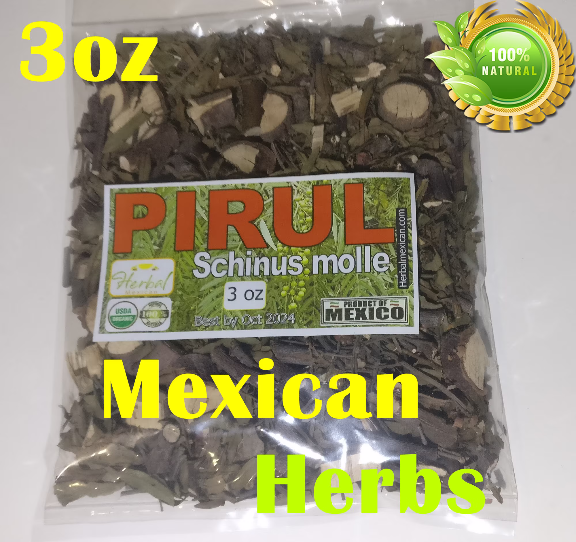 Pirul Hierba Schinus Molle Peppercorn False Pepper Tree California Peruvian 3Oz