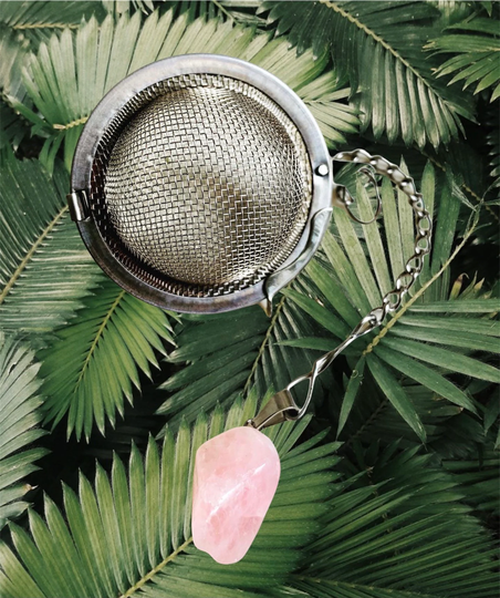 Crystal Tea Infuser - Rose Quartz Crystal