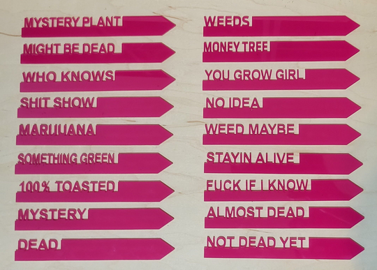 18 Funny Acrylic Garden Stakes