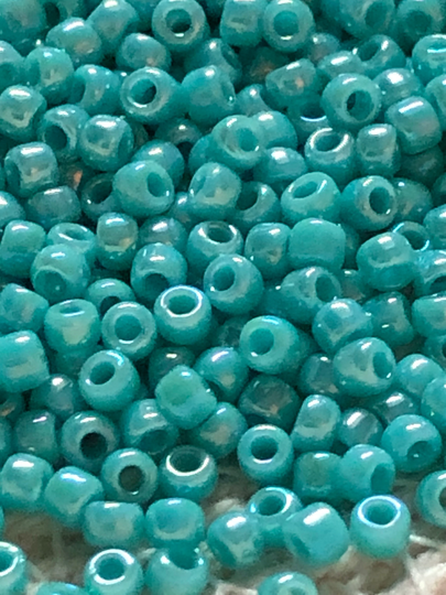 New Toho Round Seed Beads, 11/0, Opaque - Rainbow Turquoise, | Tr-11-413, Qty 20 Grams, 2.2mm Beads