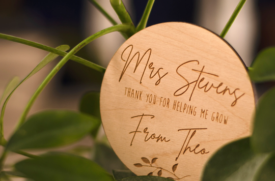 Teacher Personalised End Of Term Gift, Thank You For Helping Me Grow, Teacher, Nursery, Ta, Plant Topper
