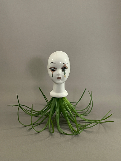 Harley Harlequin Dollhead Planter