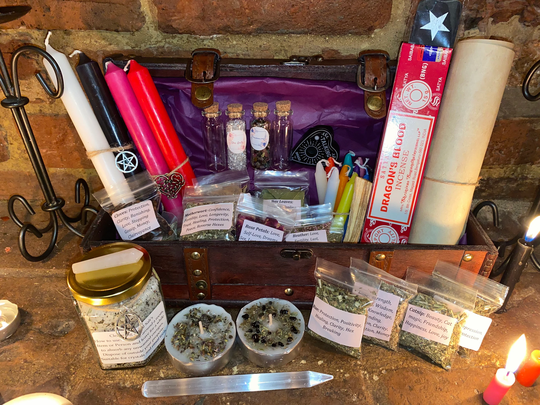 Witches Ritual Spell Chest/Trunk & Supplies | Wiccan Pagan Witchy Spells