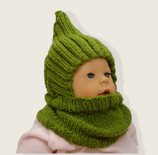 Pixie Hat & Xxl Triangular Scarf Set