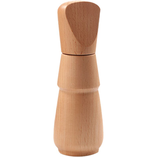Straight waist Acacia wooden pepper or salt mill, manual spice grinder 15007
