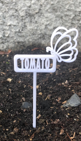 Pack Of Three Custom Butterfly Labels, Plant Herb 3D Printed, Cute Garden Accessories, Small Labels For Seedlings