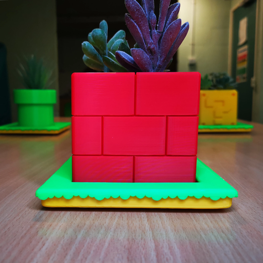 Super Mario Brick Planter| Flower Pot | Planter Office Decor Home