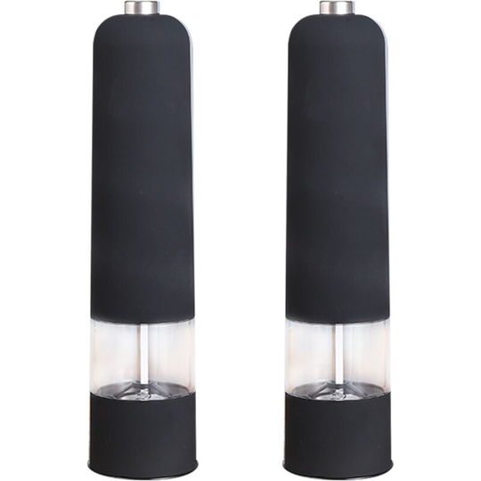 Salt and Pepper Mill Set of 2 Manual with Adjustable Ceramic Grinder from Coarse to Fine Spice Mill Set 2pcsABS black