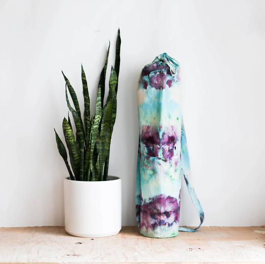 Yoga Mat Bag Sea Salt, Holder, Storage, Carrier, With Pocket, For Mat, Blue