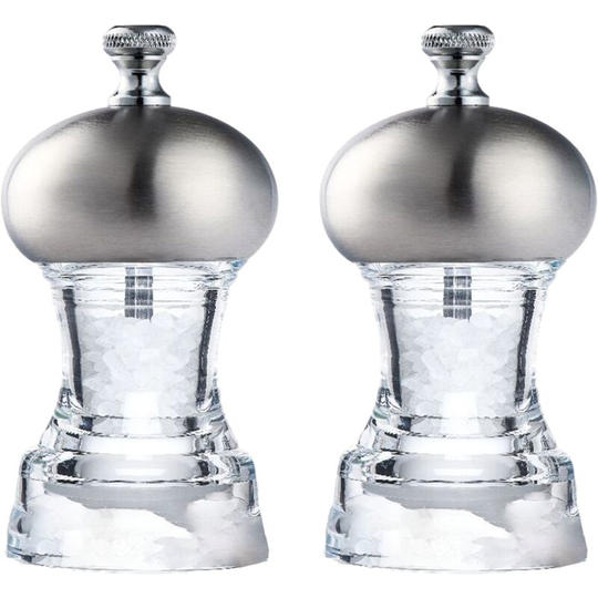 Acrylic stainless steel manual grinder transparent pepper mill multi-purpose seasoning bottle kitchen tool