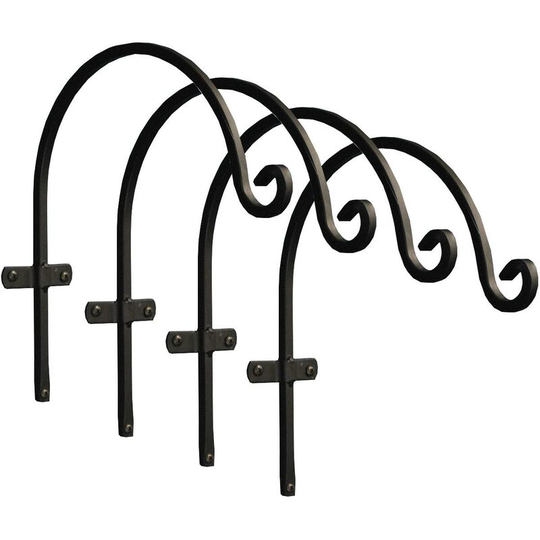 Selections - Metal Round Hanging Basket Hooks (30cm) Set of 4