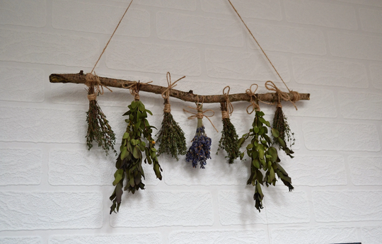 Dried Hebs. Herb Bar. Wall Hanging.home Decoration.gift. Branch.twine.thyme.lavender.euculyptus