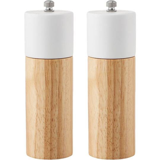 Salt and Pepper Mill - Adjustable Salt and Pepper Grinders Shakers with Ceramic Grinding Core white color bag