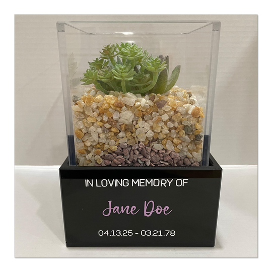 Personalized Planter Clear Acrylic Custom Gift For Plant Lovers Anniversary Birthday Baby Shower Teacher in Memory Of Couple Coworker Modern