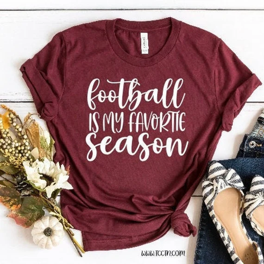 Football Is My Favorite Season Shirt | Ladies Friday Night Team Parent Fan Sister Top Game Day Saturday Outfit Fall Clothing Gift