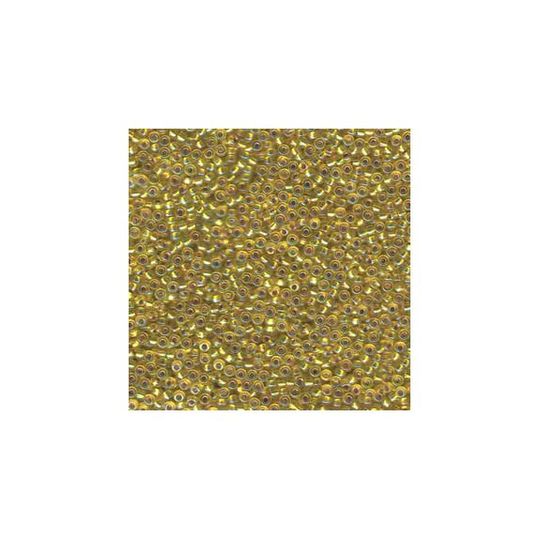 Miyuki Seed Beads 11/0 Silver-Lined Yellow Ab 11-1006 24G Japanese Beads, Glass Rocaille