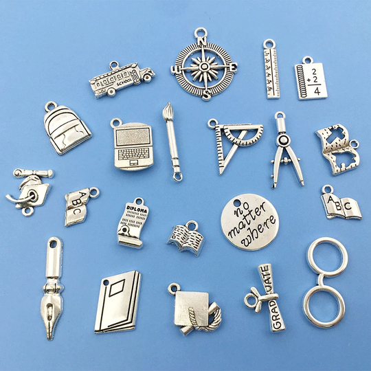 10Pcs Graduation Season Charms Charm Collection Cheerleading Gifts, Cheer, Dance, Gift, Basketball, Graduate