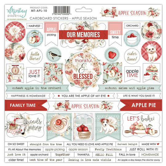 Cardboard Stickers Mintay Apple Season 12 X In