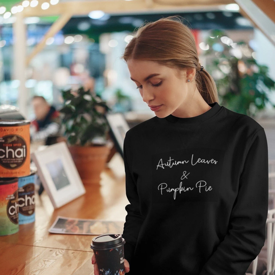 Autumn Sweatshirt, Leaves & Pumpkin Pies, Fall Jumper, Season, Sweatshirt