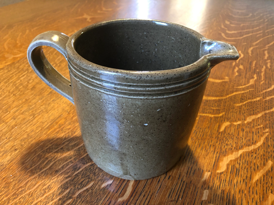 Heavy Salt Glazed Stoneware Vintage Hand Thrown Jug