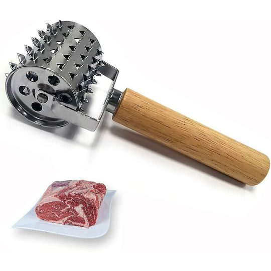Stainless Steel Meat Tenderizer, Rolling Seasoning Meat Tenderizer