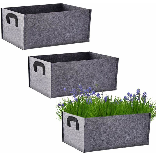 3 Pieces Garden Plant Bags, Plant Bags, Planting Bag Large Bags, with Handle, Indoor Outdoor Grow Bags Planting Pot for Vegetables, Flowers, Fruits,