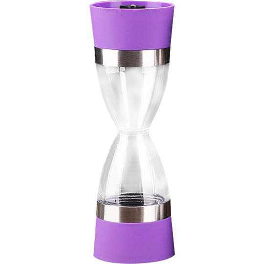 Fvbjd - Salt and Pepper Grinder,Manual Stainless Steel Salt Pepper Mill 2 in 1- Refillable Spices Grinder Shakers Purple