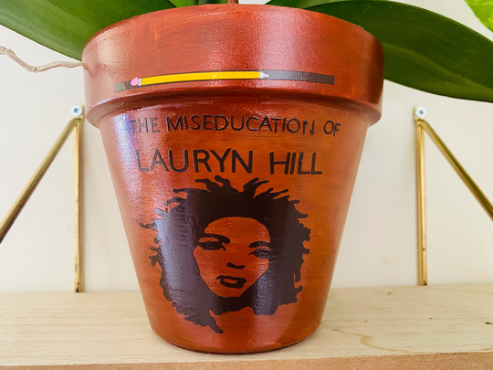 The Miseducation Of Lauryn Hill Plant Pot - 6 Inch Planter With Drainage Hole, Made Clay Terra Cotta
