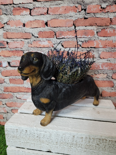 Dachshund Planter Dog Plant Pot Home Garden Outdoor Ornament Quirky Gift