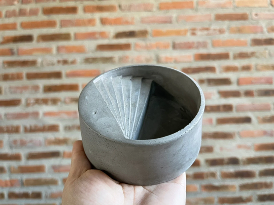 Zen Circle Concrete Cement Planter Pot, Cactus Pots, Outdoor Gift, Office Decor, Succulents Cactus, Home Decor