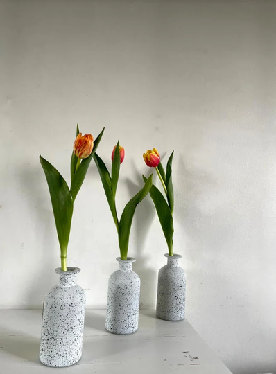 Mixed White Terrazzo Vase | Bud Glass Decor Trending Vases Planters