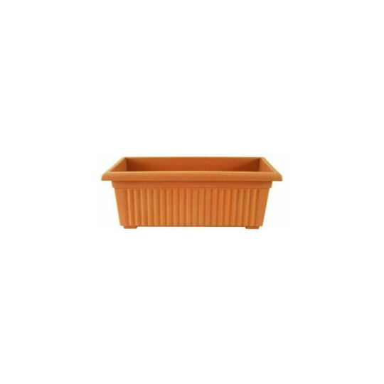 Viss - 70 cm Terracotta Trough Plant Pot Plastic Planter Home Outdoor Garden Herb
