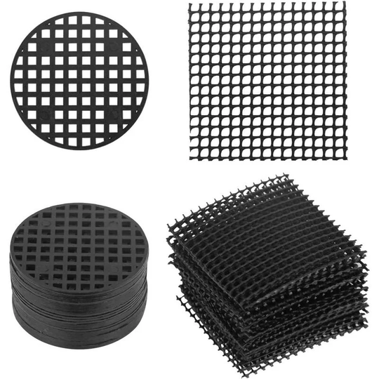 Joorrt - 120 pcs Square and Round Flower Pot Pad, Mesh Flower Pot Hole Pad Plastic Flower Pot Hole Mesh Pad Breathable for Garden Plants, Bonsai