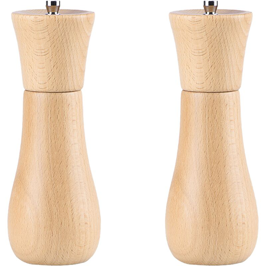 Salt Grinder White Wooden Pepper Grinder Sea Salt And Pepper Grinders of Oilcan Shaped 7 inch bowling beech