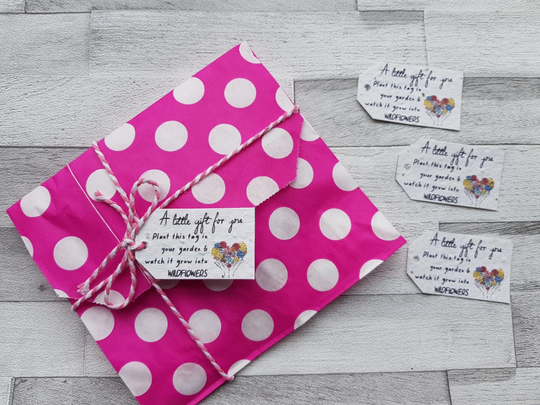 Seeded Plantable Paper Tags - Wildflower Seed Custom Design Gift Eco Friendly Packaging Small Business Tag