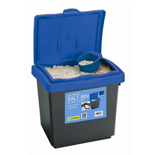 Garden Winter Salt Bin Blue Lid for Storage - 30 Litres - Garland