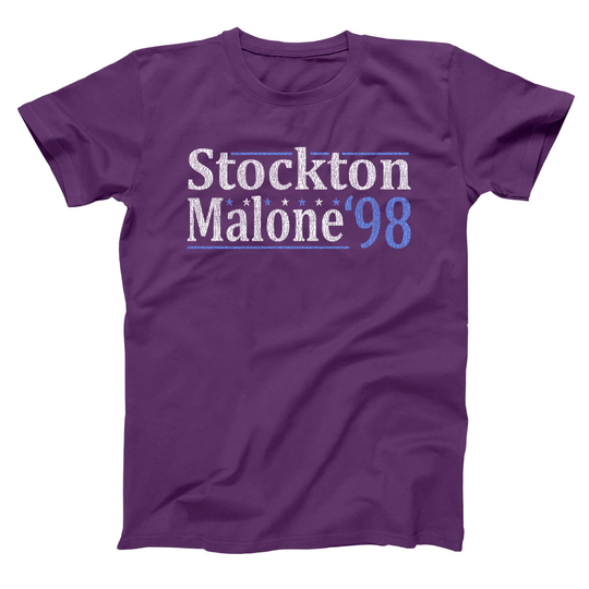 stockton Malone 1998 - Salt Lake City Utah Basketball Election Womens Mens Unisex T-Shirt
